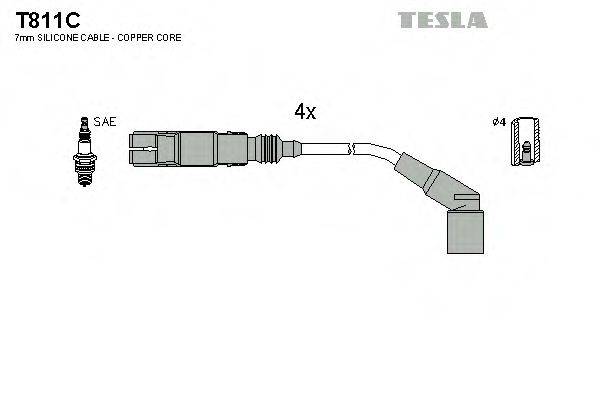 Провода зажигания TESLA T811C