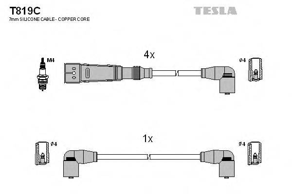 Провода зажигания TESLA T819C