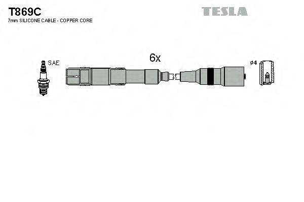 Провода зажигания TESLA T869C