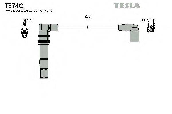 Провода зажигания TESLA T874C