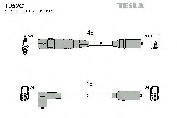 Провода зажигания TESLA T952C