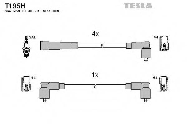 Провода зажигания TESLA T195H