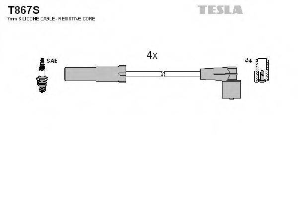 Провода зажигания TESLA T867S