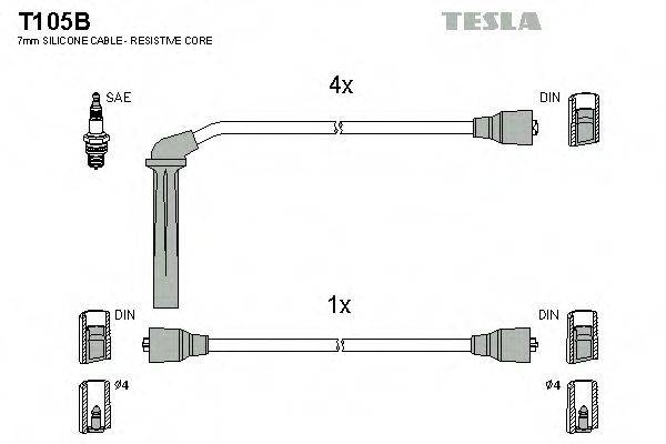 Провода зажигания TESLA T105B