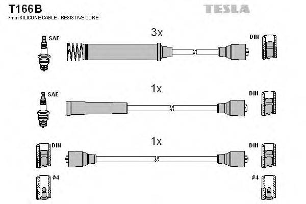 Провода зажигания TESLA T166B
