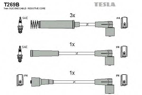 Провода зажигания TESLA T269B