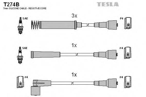 Провода зажигания TESLA T274B