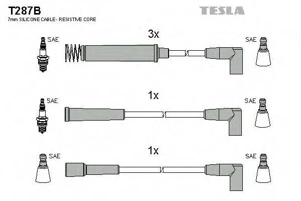 Провода зажигания TESLA T287B