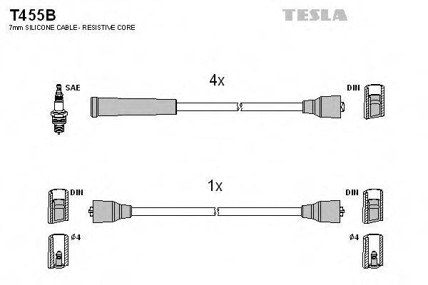 Провода зажигания TESLA T455B