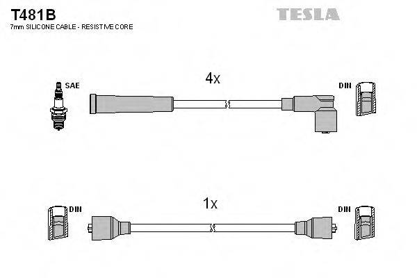 Провода зажигания TESLA T481B