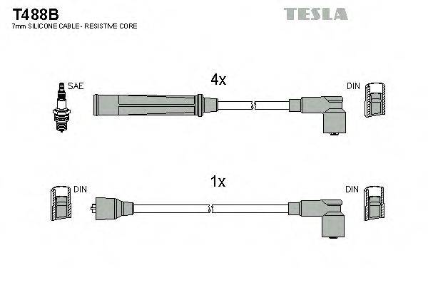 Провода зажигания TESLA T488B