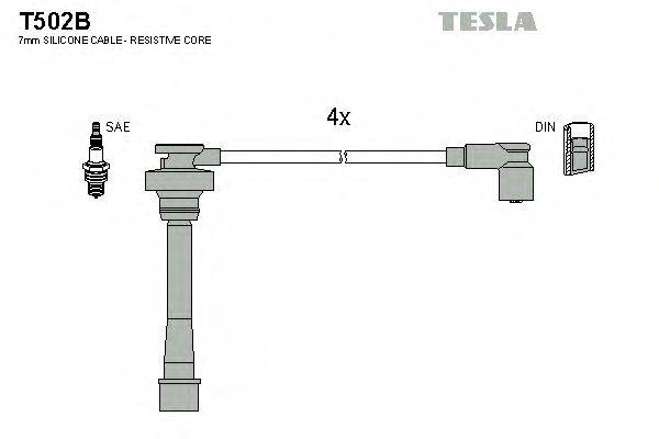 Провода зажигания TESLA T502B