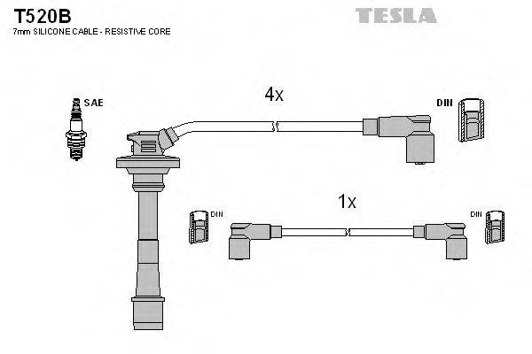 Провода зажигания TESLA T520B
