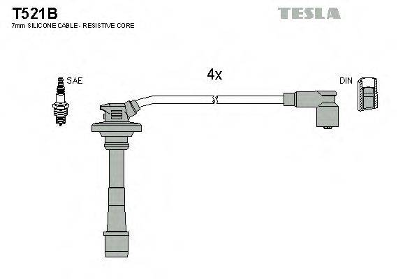 Провода зажигания TESLA T521B