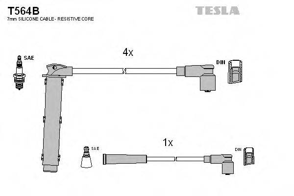 Провода зажигания TESLA T564B