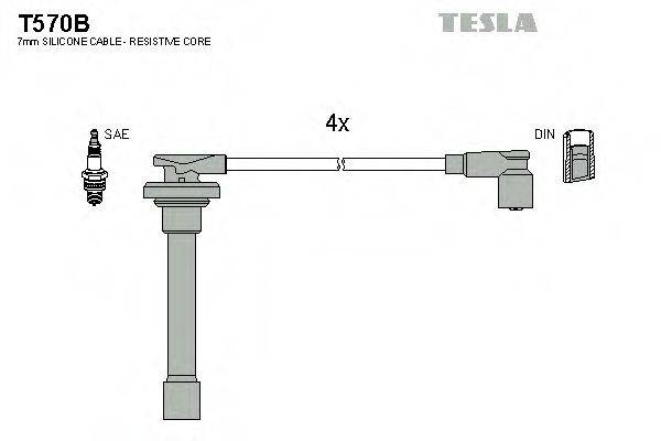 Провода зажигания TESLA T570B