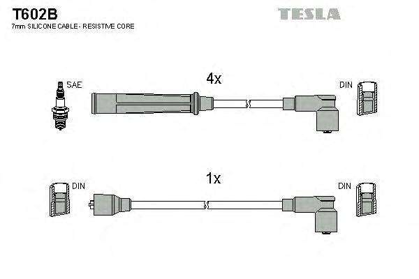 TESLA T602B Провода зажигания