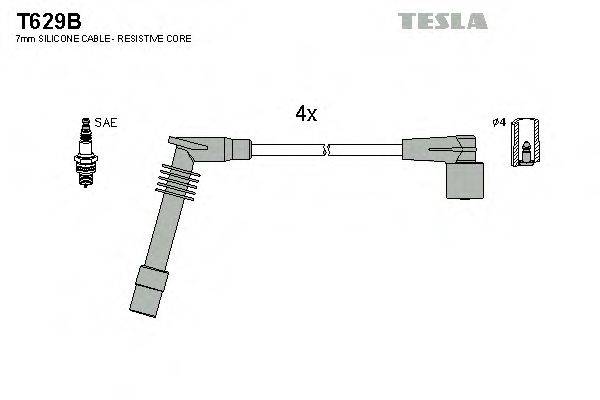 Провода зажигания TESLA T629B