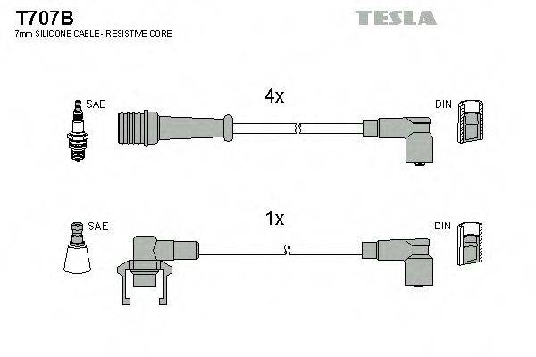 Провода зажигания TESLA T707B