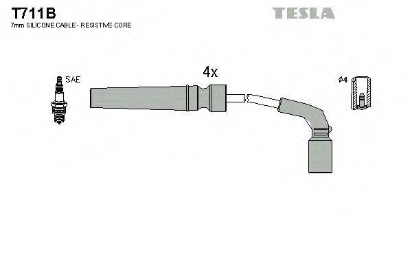 TESLA T711B Провода зажигания
