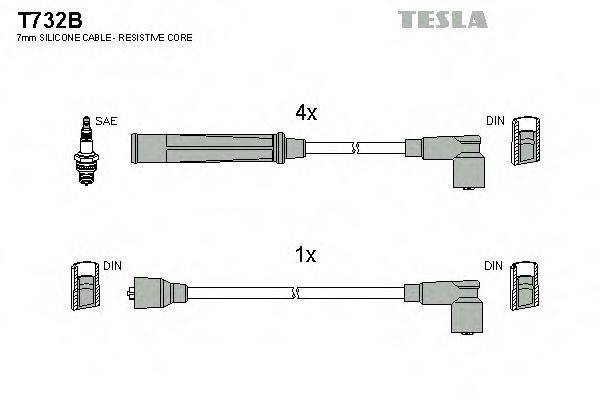 Провода зажигания TESLA T732B