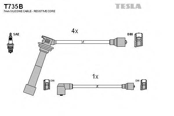 Провода зажигания TESLA T735B