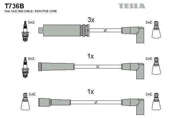 Провода зажигания TESLA T736B