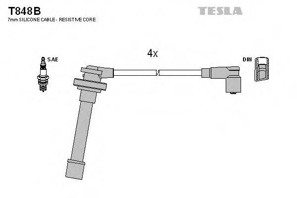 Провода зажигания TESLA T848B