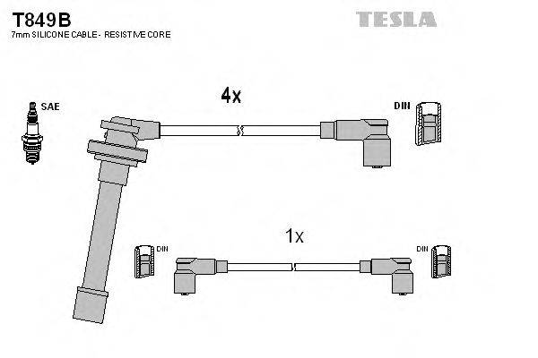 Провода зажигания TESLA T849B