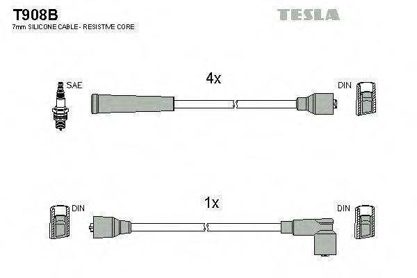 Провода зажигания TESLA T908B