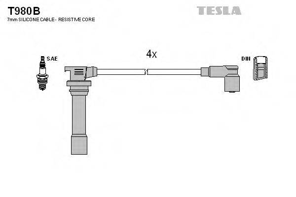Провода зажигания TESLA T980B