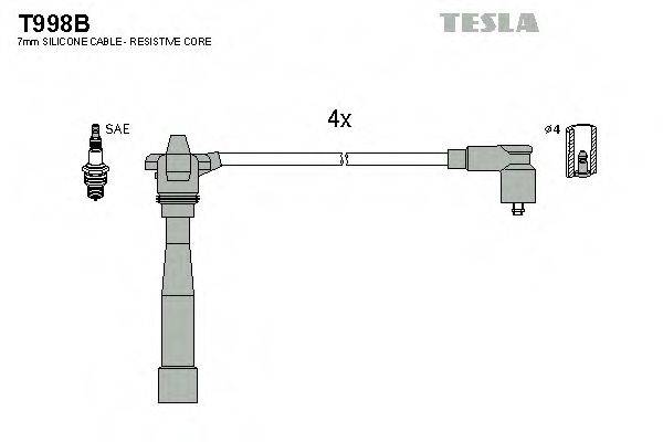 Провода зажигания TESLA T998B