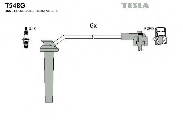 Провода зажигания TESLA T548G
