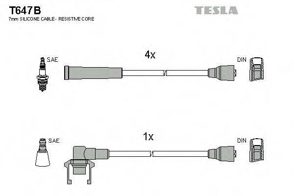 Провода зажигания TESLA T647B