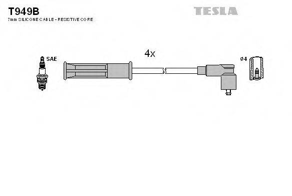 TESLA T949B Провода зажигания