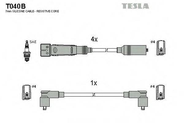 Провода зажигания TESLA T040B