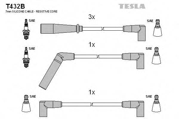 Провода зажигания TESLA T432B