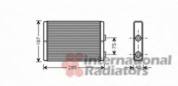 Радиатор отопителя VAN WEZEL 17006325