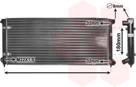 Радиатор (охлаждение двигателя) VAN WEZEL 58002041