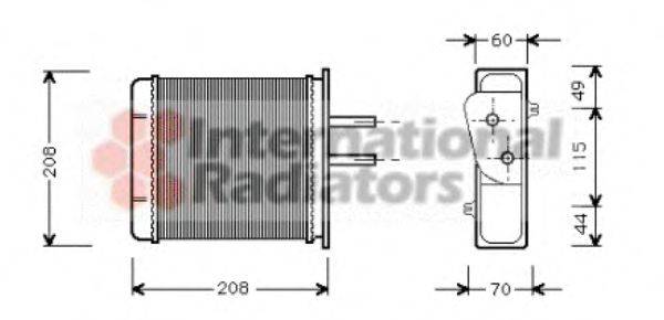 Радиатор отопителя VAN WEZEL 17006150