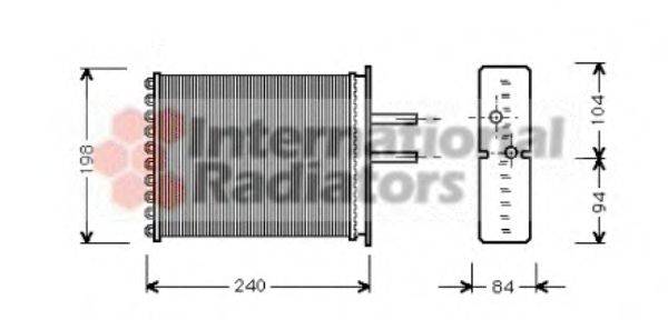 Радиатор отопителя VAN WEZEL 17006193
