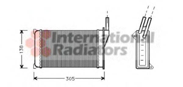 Радиатор отопителя VAN WEZEL 18006093