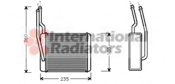 Радиатор отопителя VAN WEZEL 18006272