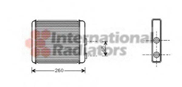 VAN WEZEL 37006259 Радиатор отопителя