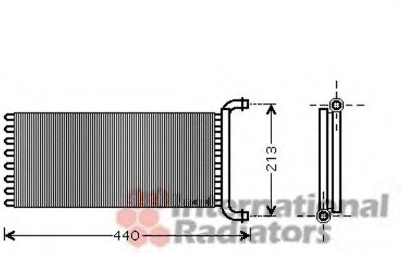 Радиатор отопителя VAN WEZEL 30006399
