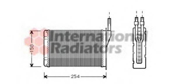 Радиатор отопителя VAN WEZEL 43006087