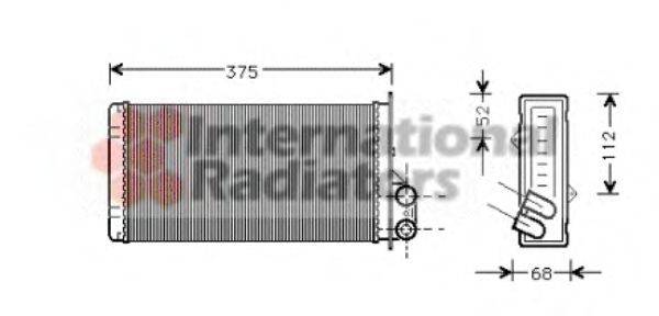 Радиатор отопителя VAN WEZEL 43006226