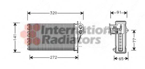 Радиатор отопителя VAN WEZEL 40006199