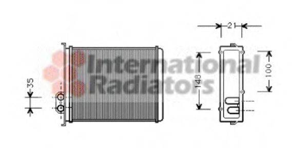 Радиатор отопителя VAN WEZEL 59006085