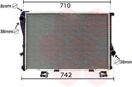 Радиатор (охлаждение двигателя) VAN WEZEL 06002233